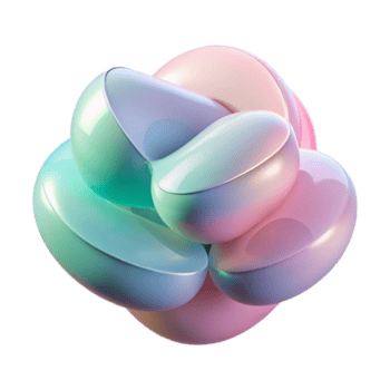 strahlend ikonisch ein Serie von überlappend, durchscheinend Formen, im ein Cool, Pastell- Farbe Palette, mit weich, diffus Beleuchtung png