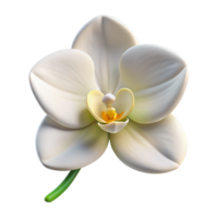 standout contemporary A single, perfect white orchid blossom, art nouveau style, soft diffused lighting masterfully captured png