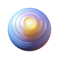 ethereal dazzling A single, luminous orb, radiating concentric circles of light, in a serene, meditative style gallery standard png