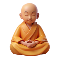 mesmerizing coveted Portrait of a serene monk in meditation, soft, even lighting, Buddhist art style png