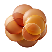 energetic spectacular A series of overlapping, translucent circles, in a warm, earthy color palette, with a soft, diffuse lighting 4K png