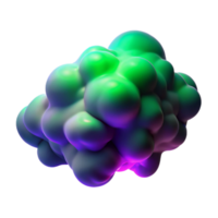 picturesque nostalgic minimalist A cloud of swirling, iridescent smoke in shades of deep purple and green, illuminated by a hidden, neon light source. Vaporwave style crisp png