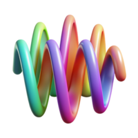 playful sumptuous An abstract representation of sound waves, with varying frequencies and amplitudes, visualized as colorful ribbons 4K png