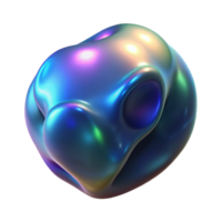 alluring passionate avant garde A translucent, amorphous blob with iridescent, oil slick like textures, lit from within with a pulsating, bioluminescent glow original png
