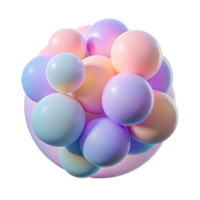 joyful pristine A field of overlapping, translucent circles in soft pastel hues, lit by a diffuse, ambient light, creating a sense of calm and serenity. Minimalist style elite png