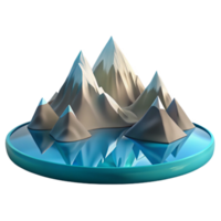 exquisite standout A clear mountain lake reflecting the surrounding peaks, serene and peaceful, soft, diffused light, png