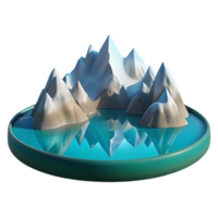 stunning dramatic avant garde A clear mountain lake reflecting the surrounding peaks, serene and peaceful, soft, diffused light, professional png