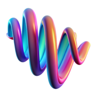 notable avant garde An abstract representation of sound waves, visualized as colorful ribbons and curves, illuminated by a dynamic, pulsating light. Synthwave style, vibrant elite png