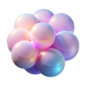 vibrant remarquable une champ de chevauchement, translucide cercles dans doux pastel teintes, allumé par une diffuser, ambiant lumière, création une sens de calme et sérénité. minimaliste style png