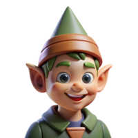 passionate elegant Portrait of a mischievous gnome with a pointed hat and a mischievous grin, lit by dappled forest light, illustrated in a whimsical cartoon style exclusive png