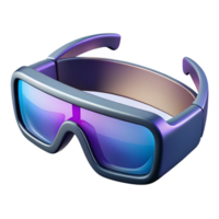 fascinating quintessential A pair of augmented reality glasses displaying a virtual interface, sleek design, reflections in the lenses, product photography style png