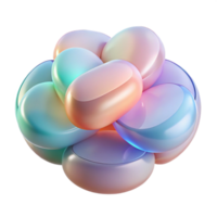 splendid abstract A series of overlapping, translucent shapes, in a cool, pastel color palette, with soft, diffuse lighting flawless png