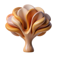 distinguished rustic An abstract interpretation of a tree, using flowing lines and earthy colors, softly lit studio quality png