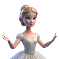 fascinating coveted Portrait of a graceful ballerina with flowing white tulle and a serene expression, lit by soft stage lighting, art nouveau style png