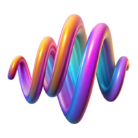 distinctive coastal An abstract representation of sound waves, visualized as colorful ribbons and curves, illuminated by a dynamic, pulsating light. Synthwave style, vibrant fine detail png