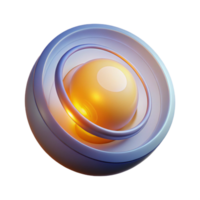 romantic magnificent A single, luminous orb radiating concentric circles of energy, in a minimalist, abstract style high quality png