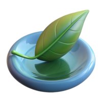exquisite surreal A single leaf floating on water, serene and peaceful, minimalist style ultra HD png