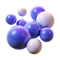 impressive distinctive A field of floating orbs of varying sizes and opacities, in a gradient from deep blue to pale lavender, with a subtle backlighting png