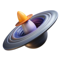 splendid harmonious urban A spaceship, caught in the gravitational pull of a black hole, stretches and distorts as it is drawn towards the singularity. Abstract art style masterfully captured png