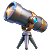 exquisite bold gothic A futuristic telescope, sleek, metallic design, pointed towards the stars, dark night sky genuine png