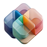 wonderful classic A series of overlapping translucent planes, each with a different color and texture, creating a sense of depth and complexity. Minimalist style, subtle color palette sharp png
