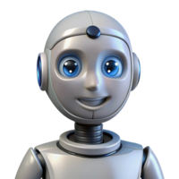 impressive dynamic rustic A robot with a human like face, expressive eyes, uncanny valley style refined png