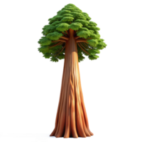mesmerizing melancholic impressionist A giant sequoia tree reaching towards the sky, majestic and imposing, realistic style, dappled sunlight impeccable png