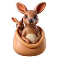 majestic exemplary A curious kangaroo with its joey peeking out of the pouch, Australian outback setting, realistic rendering png