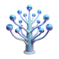 picturesque vintage A bioluminescent tree with data flowing through its branches, soft glow, ethereal style premium png