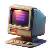 splendid ethereal minimalist A vintage computer monitor displaying a cryptic message, static flickering across the screen, dark lighting, retro style artisan png