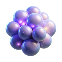fascinating inspired A cluster of luminous orbs floating in an ethereal void, emitting a soft, otherworldly glow, in a dreamy, cosmic style png