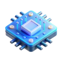 fascinating distinctive A single, levitating circuit board with glowing LEDs, intricate traces visible, illuminated by a soft blue light, in a minimalist style png