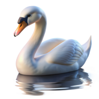 exceptional nordic Portrait of a graceful swan gliding across a still lake. Soft, reflective lighting. Nature photography style sharp png