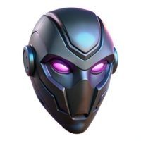 notable futuristic A futuristic mask, sleek design, glowing LEDs, cyberpunk style crisp png