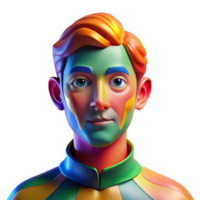 distinguished urban A field of colorful, impasto brushstrokes forming an abstract portrait, illuminated by a warm, diffuse light, expressionist style refined png