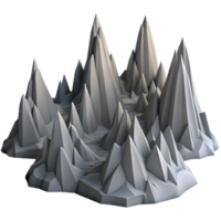 ethereal spectacular A fractal landscape of jagged peaks and valleys, rendered in shades of grey, with a dramatic chiaroscuro lighting setup handcrafted png