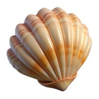 striking celebrated A close up of a seashell on the beach, soft light, detailed texture, realistic style, png