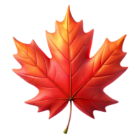 iconic rustic A single, perfect red maple leaf, backlit by the setting sun, intricate veins glowing, hyperrealistic detail, autumnal colors, top tier png