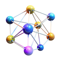 inspired tropical A network of interconnected nodes, pulsing with data, glowing with various colors, in a dark, abstract style elite png