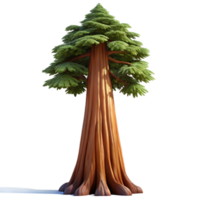 melancholic fascinating A giant sequoia tree towering over a forest, detailed and realistic, with dappled sunlight filtering through the branches luxury png