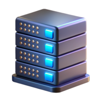 mysterious striking A server rack humming with activity, illuminated by blinking LED lights, data center style refined png