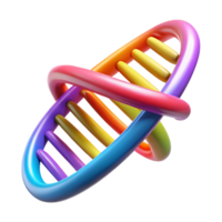 radiant rare A digital representation of a human DNA strand, glowing with vibrant colors, rotating slowly, in a dark background, illuminated by soft spotlights png