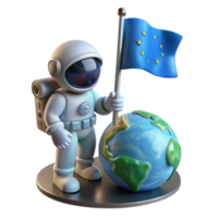 gorgeous gothic A lone astronaut plants a glowing flag on a desolate, alien planet, the Earth visible as a small blue marble in the distance. Realistic style, dramatic lighting flawless png