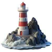 beautiful signature A towering lighthouse on a rocky coast, dramatic waves crashing, stormy weather, dramatic lighting, realistic, png