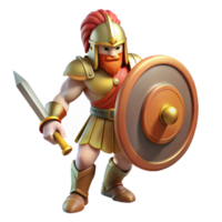 exceptional rustic A fierce Ares wielding a sword and shield, battlefield setting, dramatic lighting, classical style ultra HD png