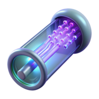 misterioso deslumbrante uma digital representação do binário código fluindo através uma transparente tubo, brilhante néon iluminação, cyberpunk estético estúdio qualidade png