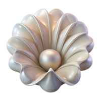 exquisite signature A complex fractal pattern resembling a seashell, rendered in shades of white and illuminated by a soft, pearly light, minimalist style png