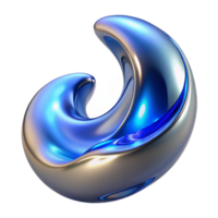impressive acclaimed A flowing, liquid mercury sculpture in shimmering silver and blue, reflecting a cool, moonlight glow, creating a sense of fluidity and movement. Art Deco style png