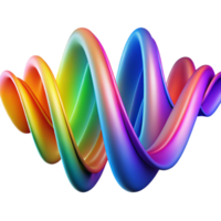 stunning urban An abstract representation of sound waves, visualized as vibrant ribbons of color, dynamically lit handcrafted png