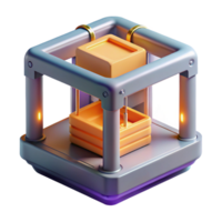 majestic unparalleled A 3D printer creating a complex object, intricate layers of material, bright, industrial lighting, realistic style png